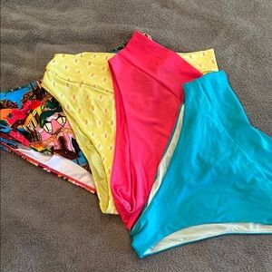 Aerie Women's Swim Bottoms - Yellow, Pink, Blue